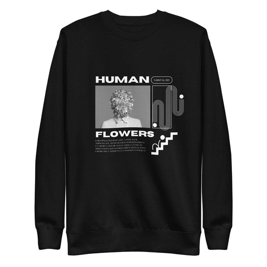 Unisex Sweatshirt Human Flowers Print FLAKOUT