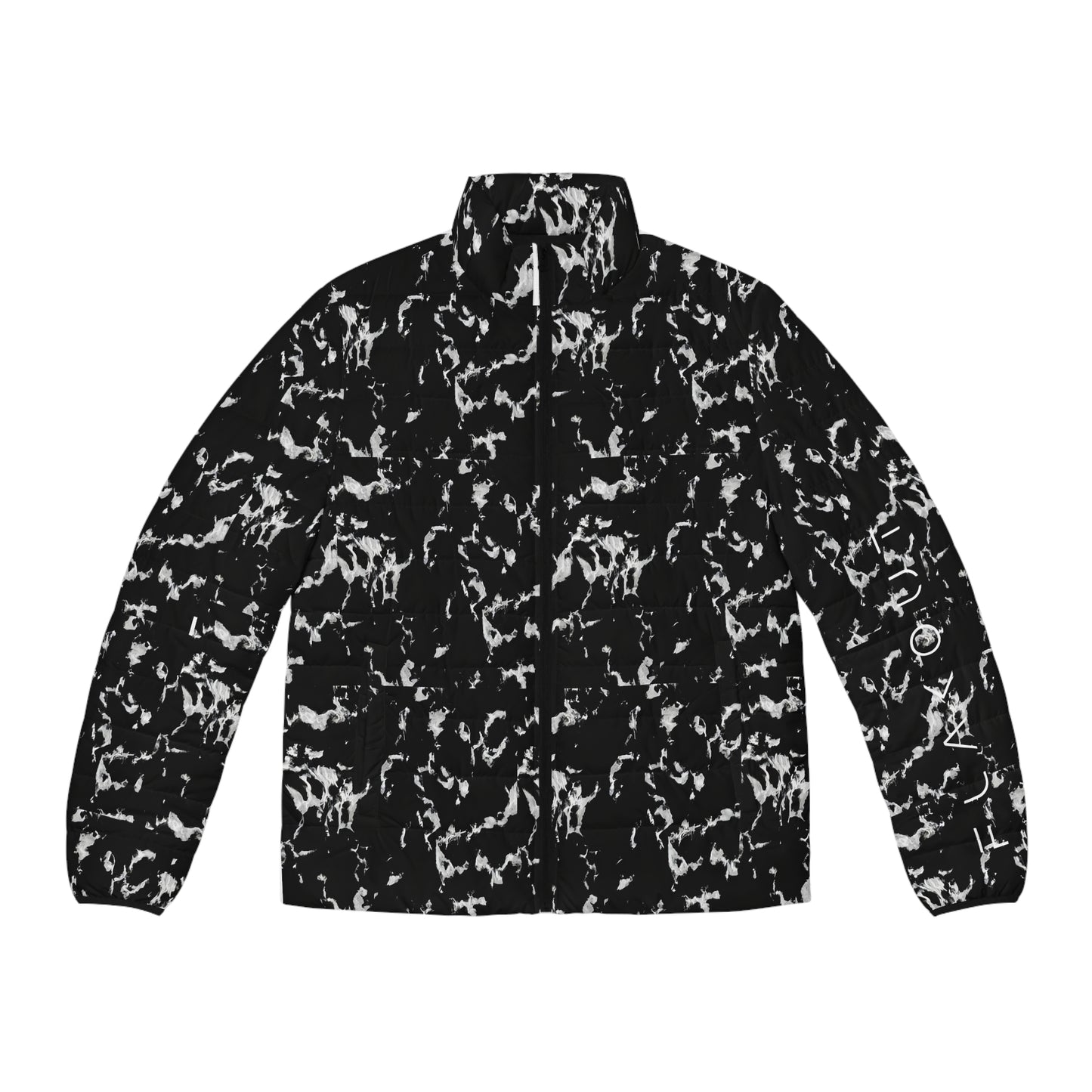 B/W Tie Dye Puffer Jacket