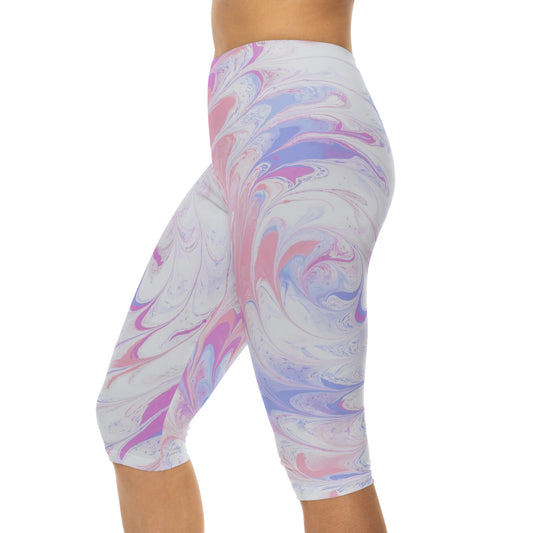 Fluid Colors Flair Women’s Capri Leggings - FLAKOUT