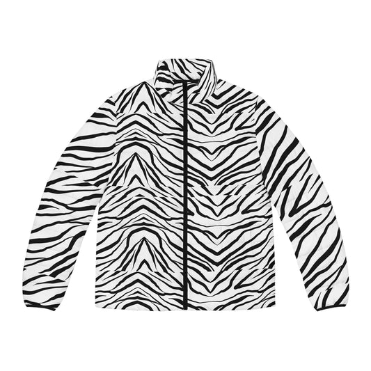 Striped Zebra Vibrance Puffer Jacket