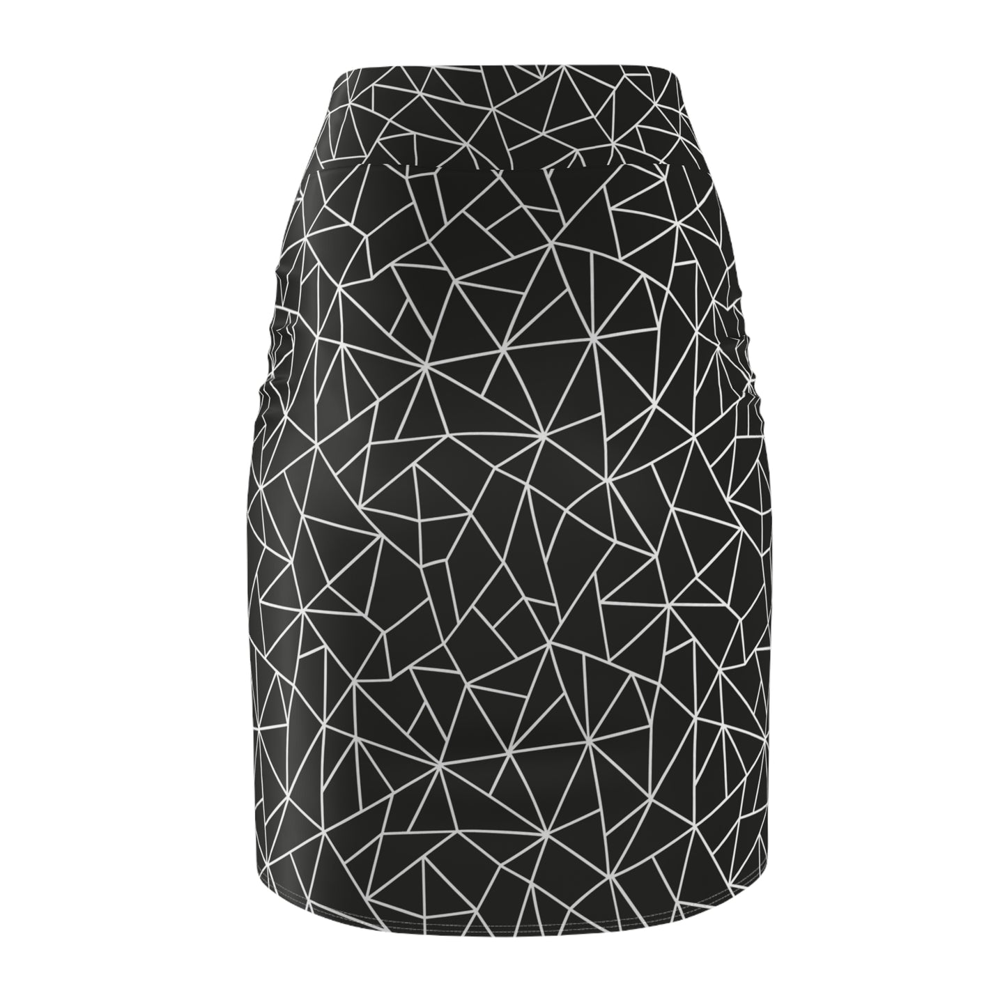 Angular Allure Black Women's Pencil Skirt