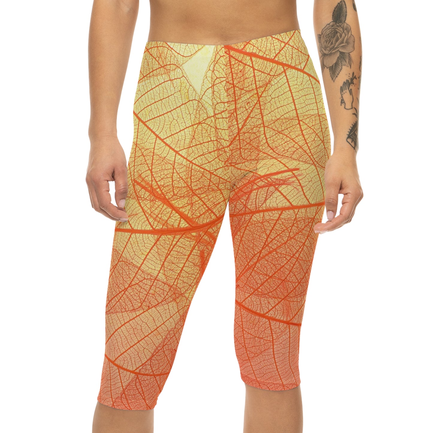 Vermilion Wisps Women’s Capri Leggings - FLAKOUT