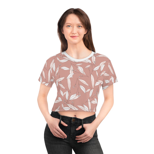 Feathered Finesse Women's Crop Top