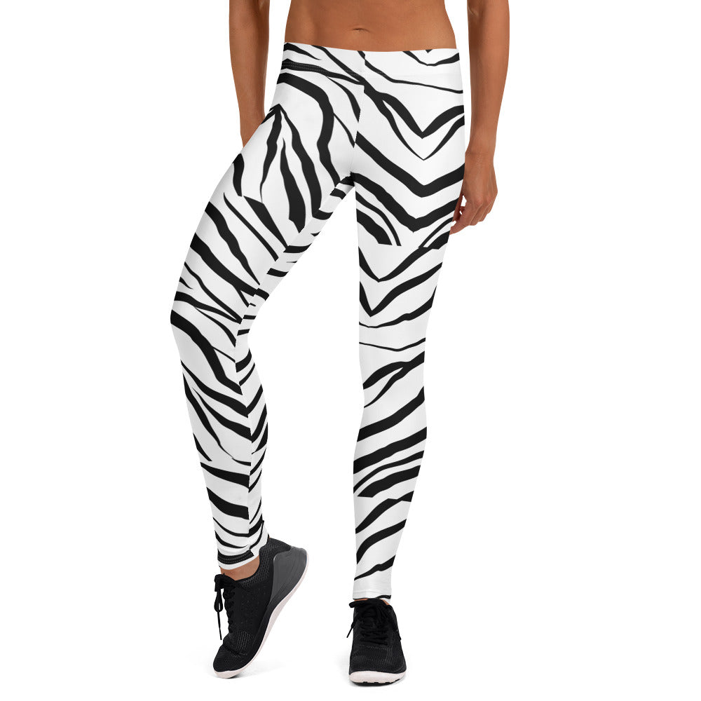 Striped Zebra Vibrance Women's Leggings - FLAKOUT