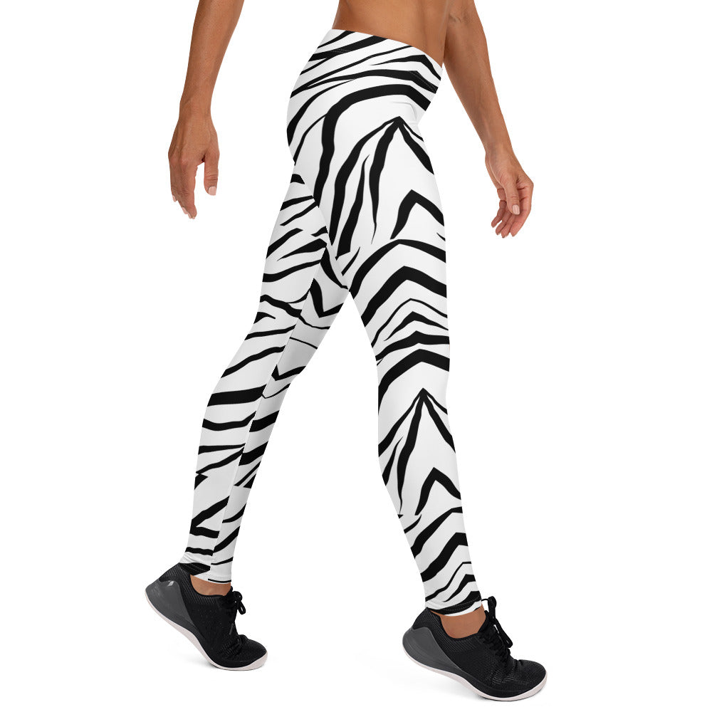 Striped Zebra Vibrance Women's Leggings - FLAKOUT