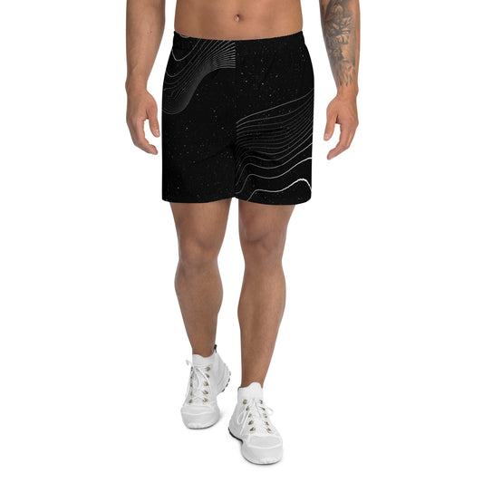 Noir Stripes Men's Swim - Athletic Shorts