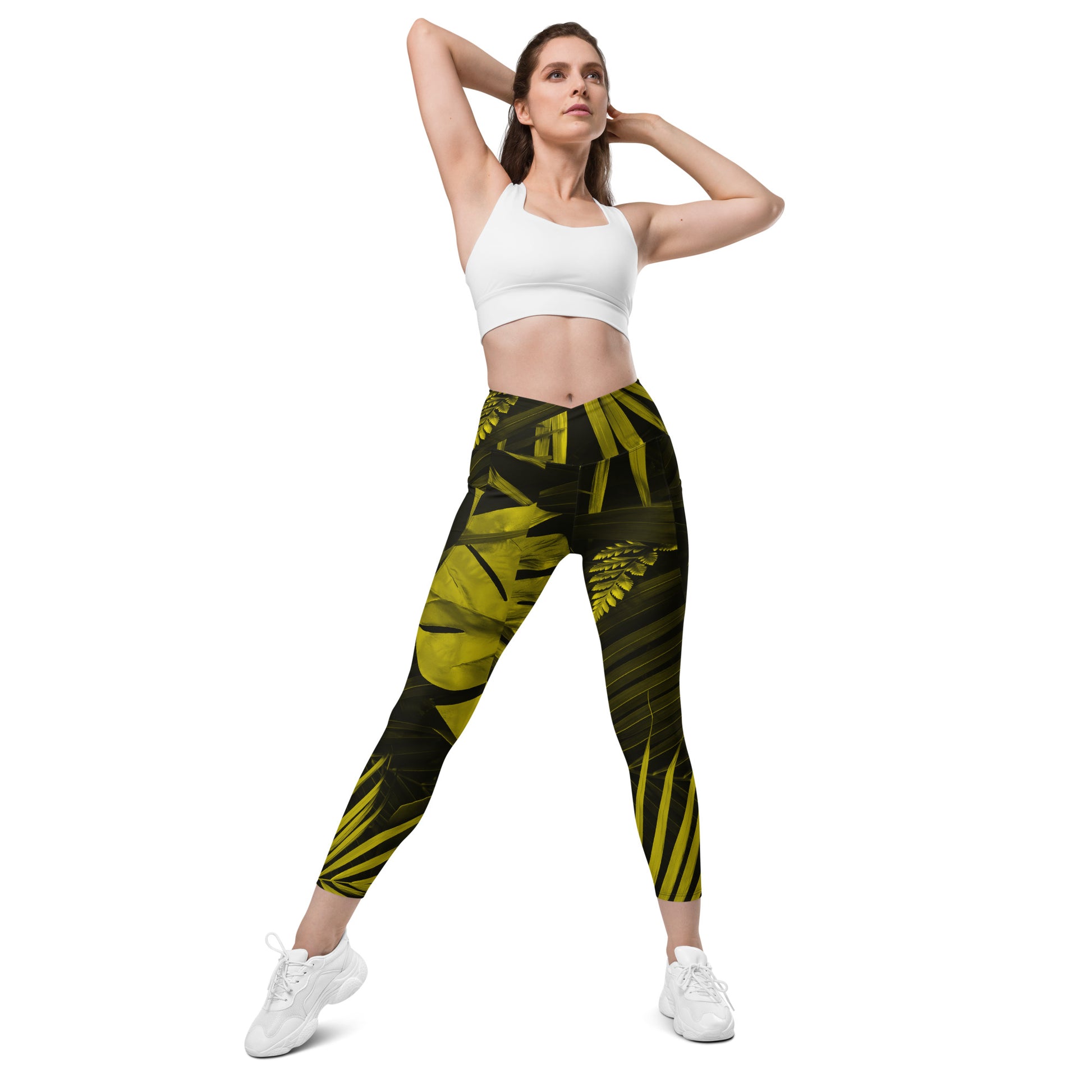 Yellowaze Women's Recycled Crossover Leggings With Pockets - FLAKOUT