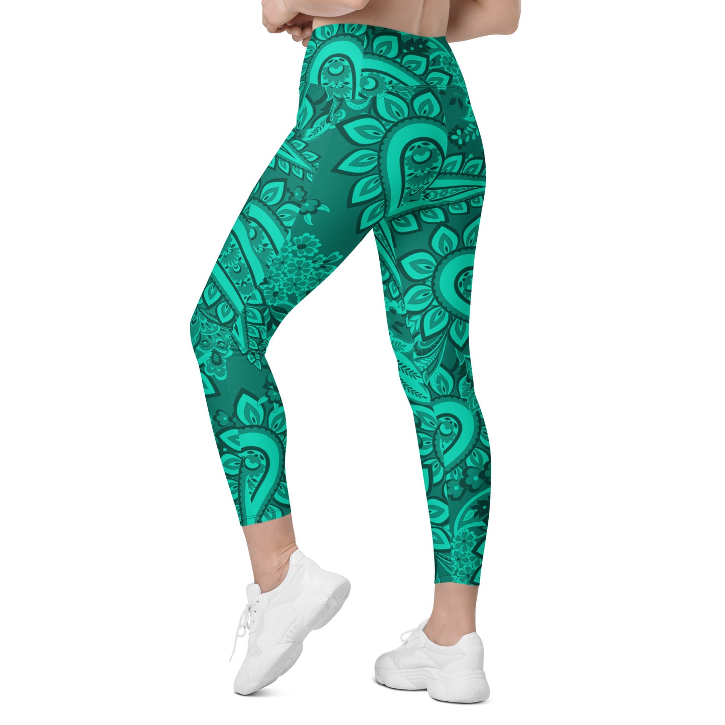 Infinite Quasar Women's Recycled Crossover Leggings With Pockets - FLAKOUT