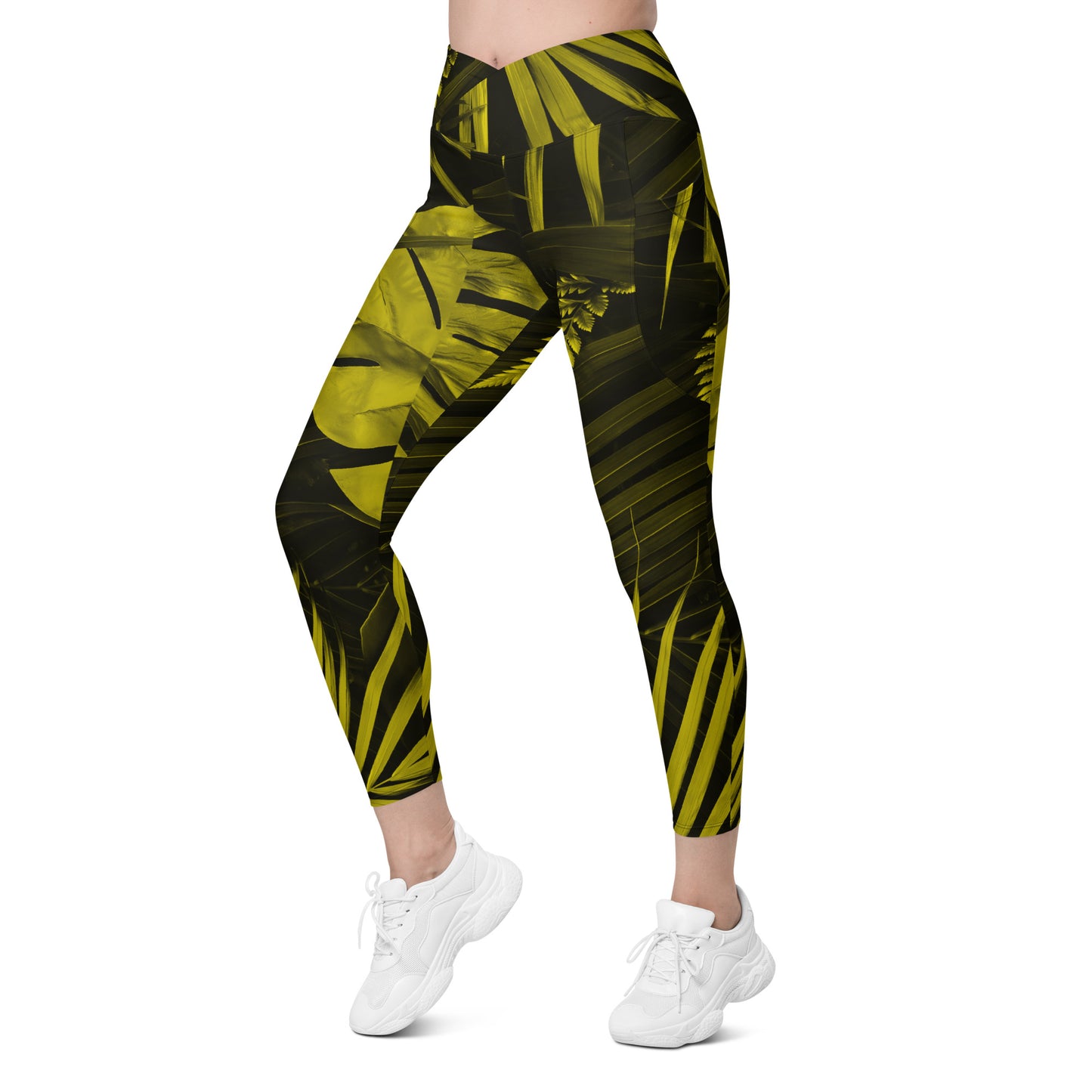 Yellowaze Women's Recycled Crossover Leggings With Pockets - FLAKOUT