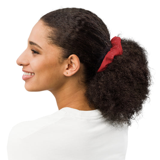 Brick Red Bloom FLAKOUT Recycled Scrunchie