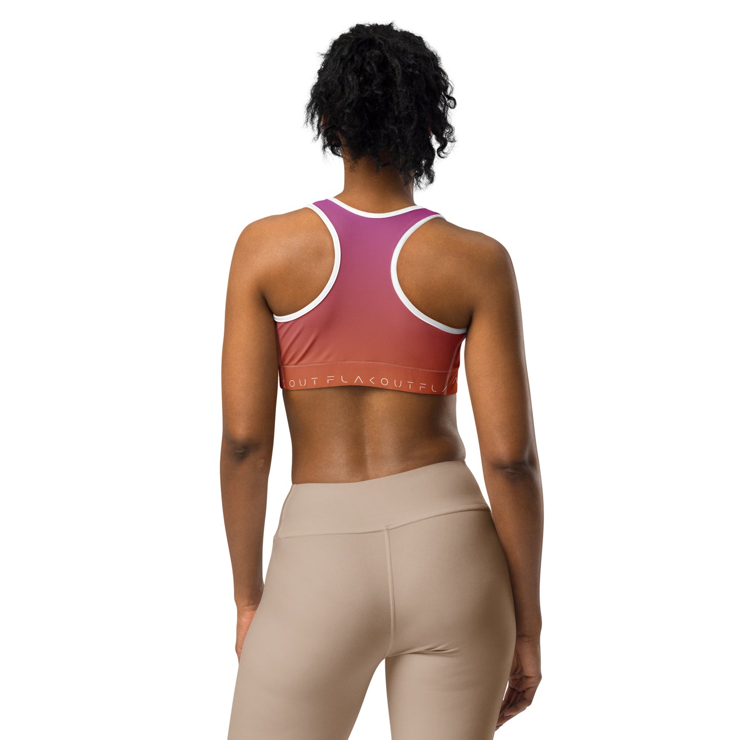 Purple Flame Women's Sports Performance Bra - FLAKOUT