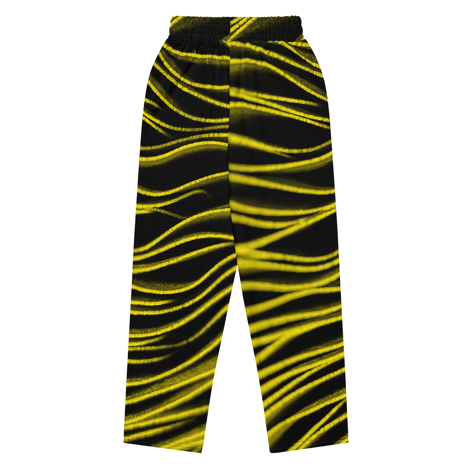 Yellow Glints Unisex Wide-leg Recycled Joggers - FLAKOUT