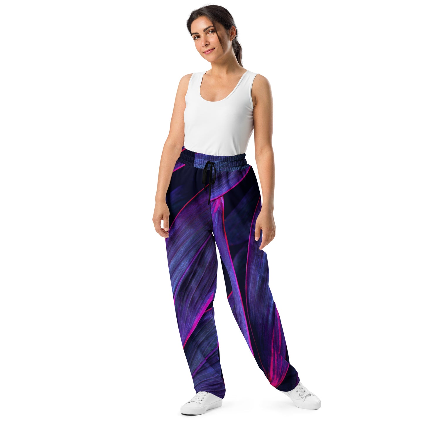 Blue Inferno Unisex Wide-leg Recycled Joggers - FLAKOUT