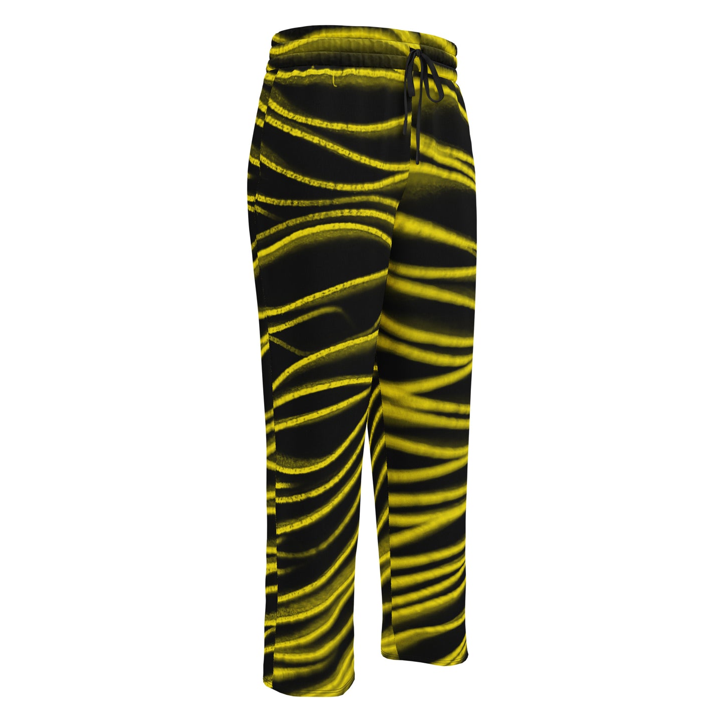 Yellow Glints Unisex Wide-leg Recycled Joggers - FLAKOUT