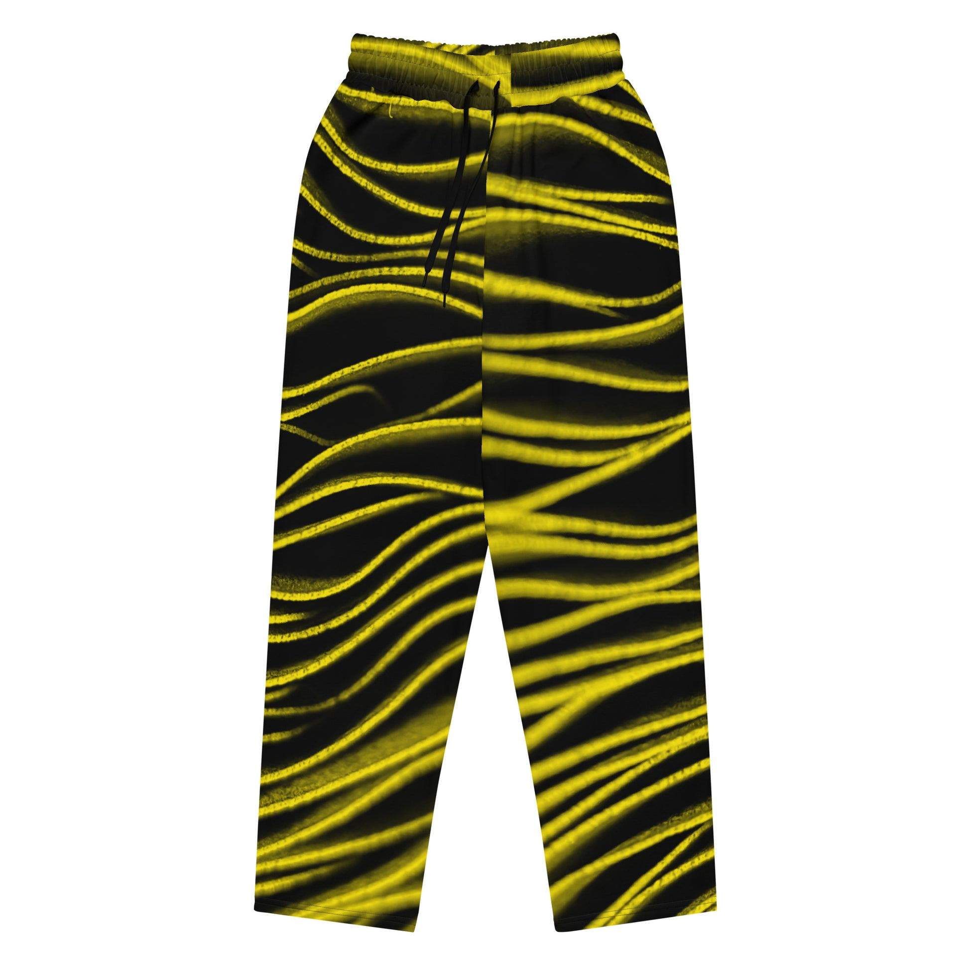 Yellow Glints Unisex Wide-leg Recycled Joggers - FLAKOUT