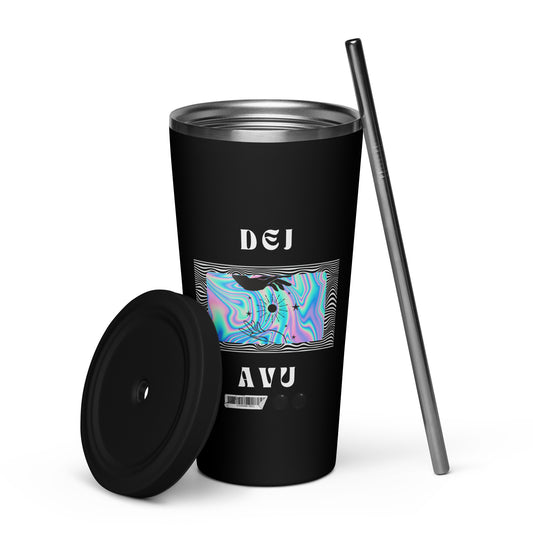 Echoes Of Dejavu Insulated Tumbler With A Straw