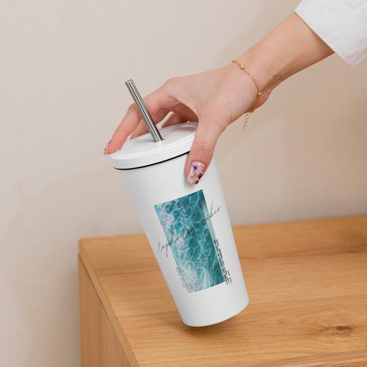 Euphoria Vibes Insulated Tumbler With A Straw