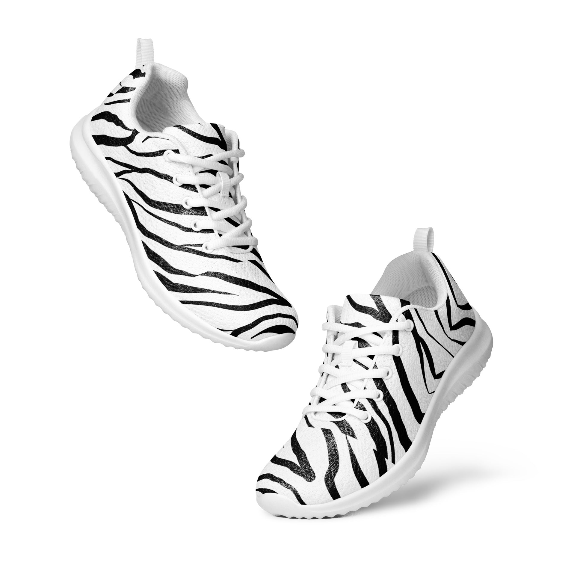 Striped Zebra Vibrance Men’s Athletic Shoes - FLAKOUT