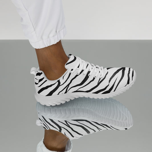 Striped Zebra Vibrance Men’s Athletic Shoes