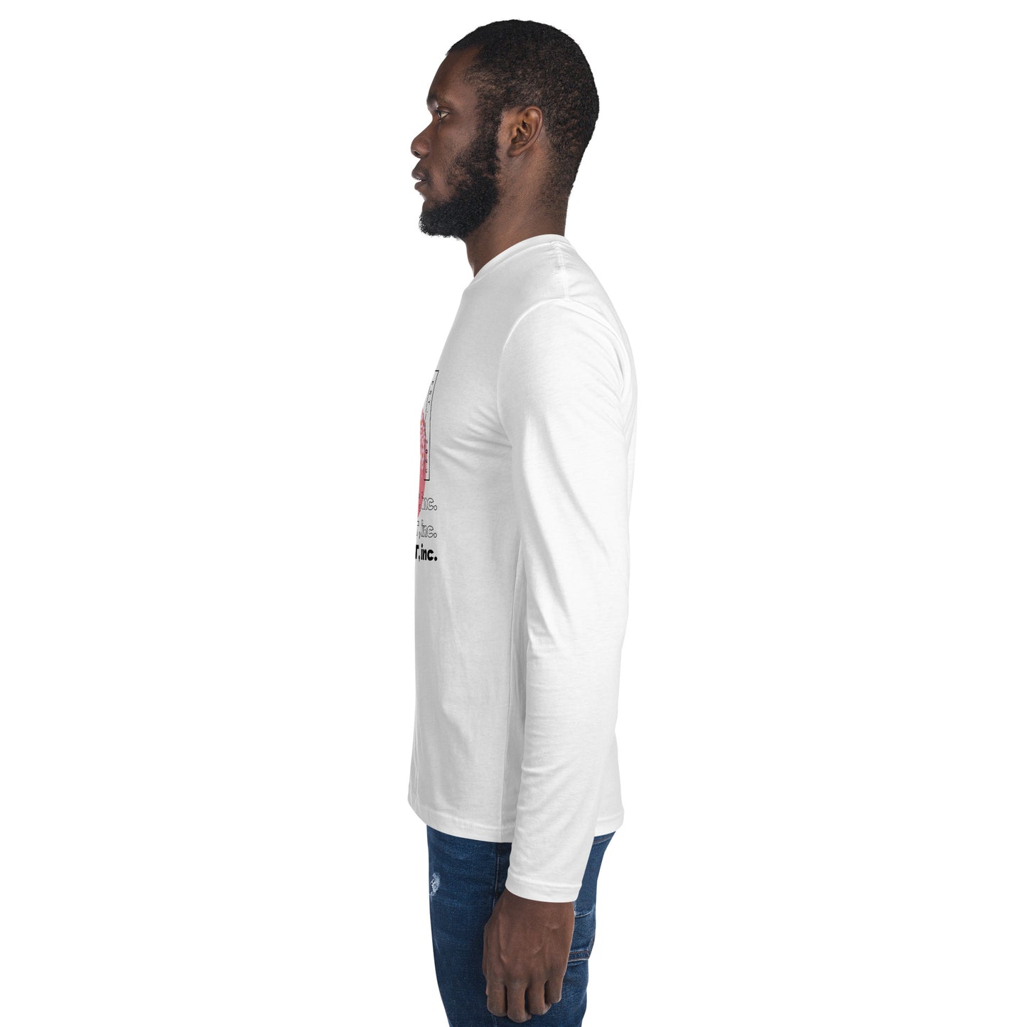 Zen Blossom Long Sleeve Fitted Crew Neck Tee