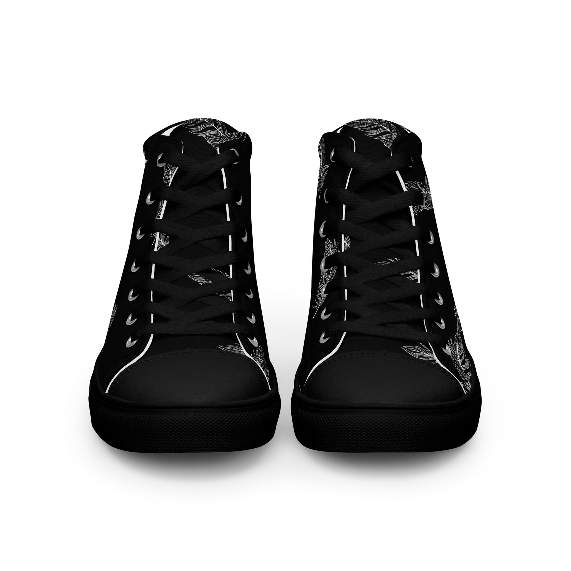 Ethereal Plumes Men’s High Top Canvas Shoes - FLAKOUT