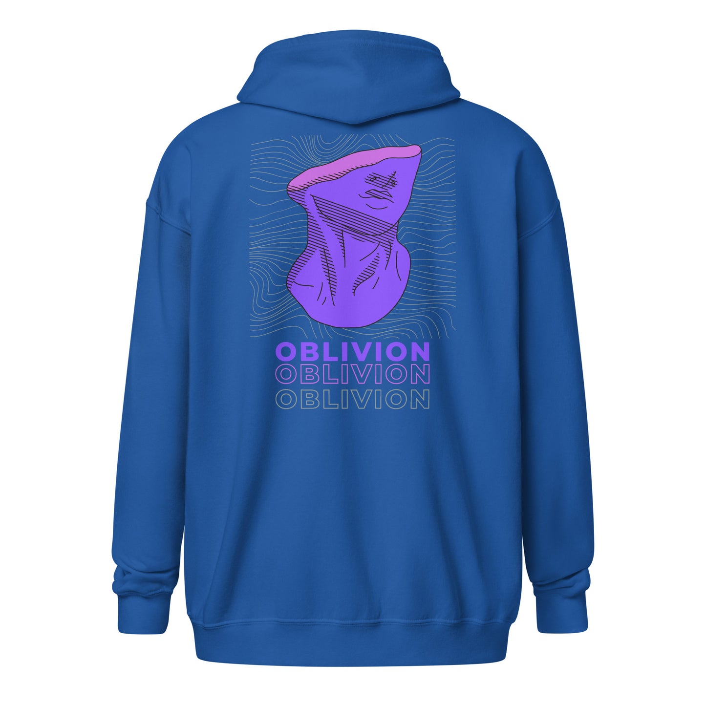 Violet Veil Of Oblivion Heavy Harmony Fusion Zip Hoodie - Royal