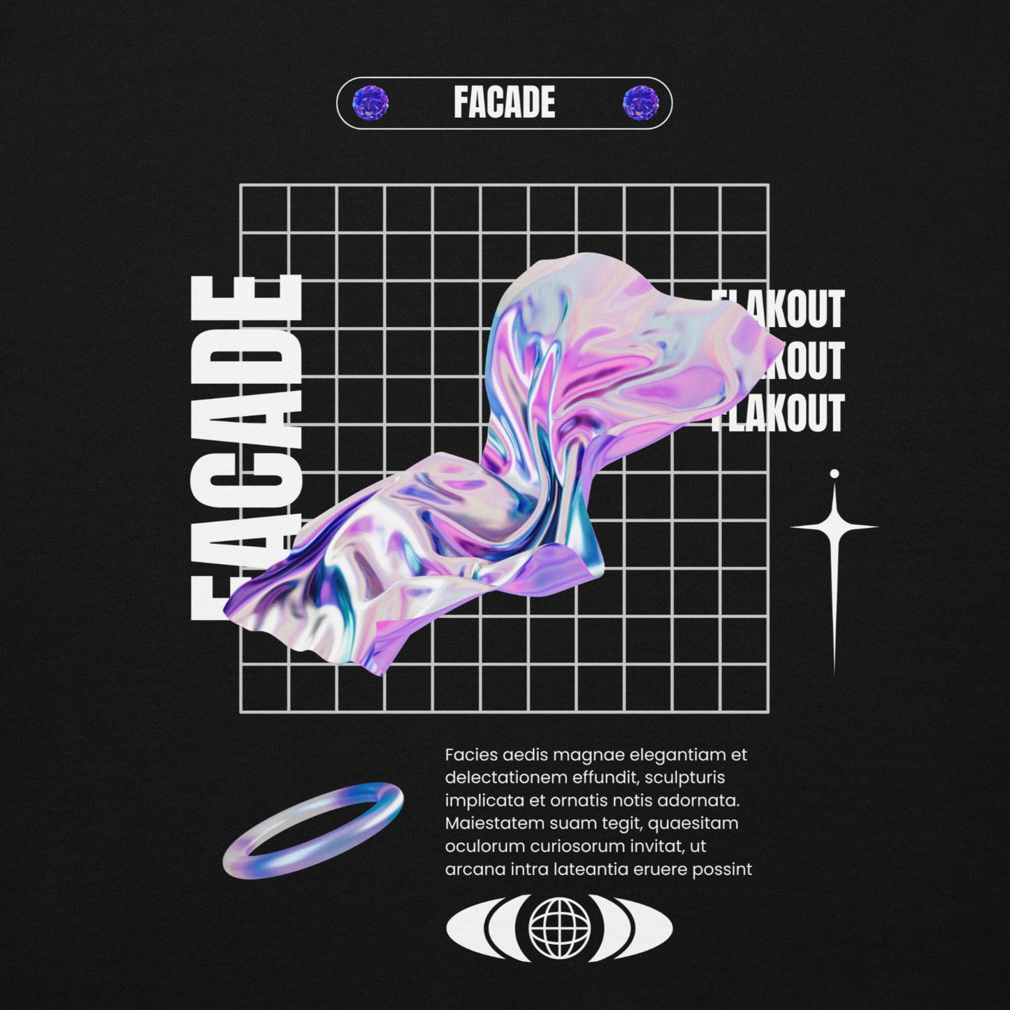 Facade Unisex Hoodie - FLAKOUT