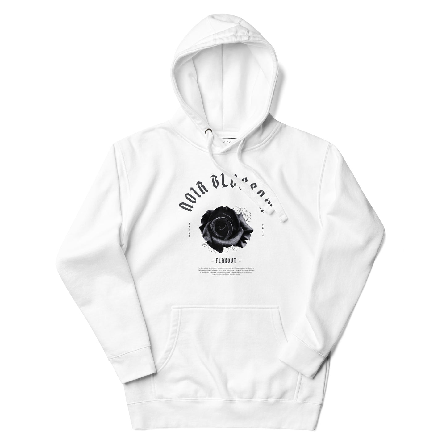 Noir Blossom Unisex Hoodie - FLAKOUT