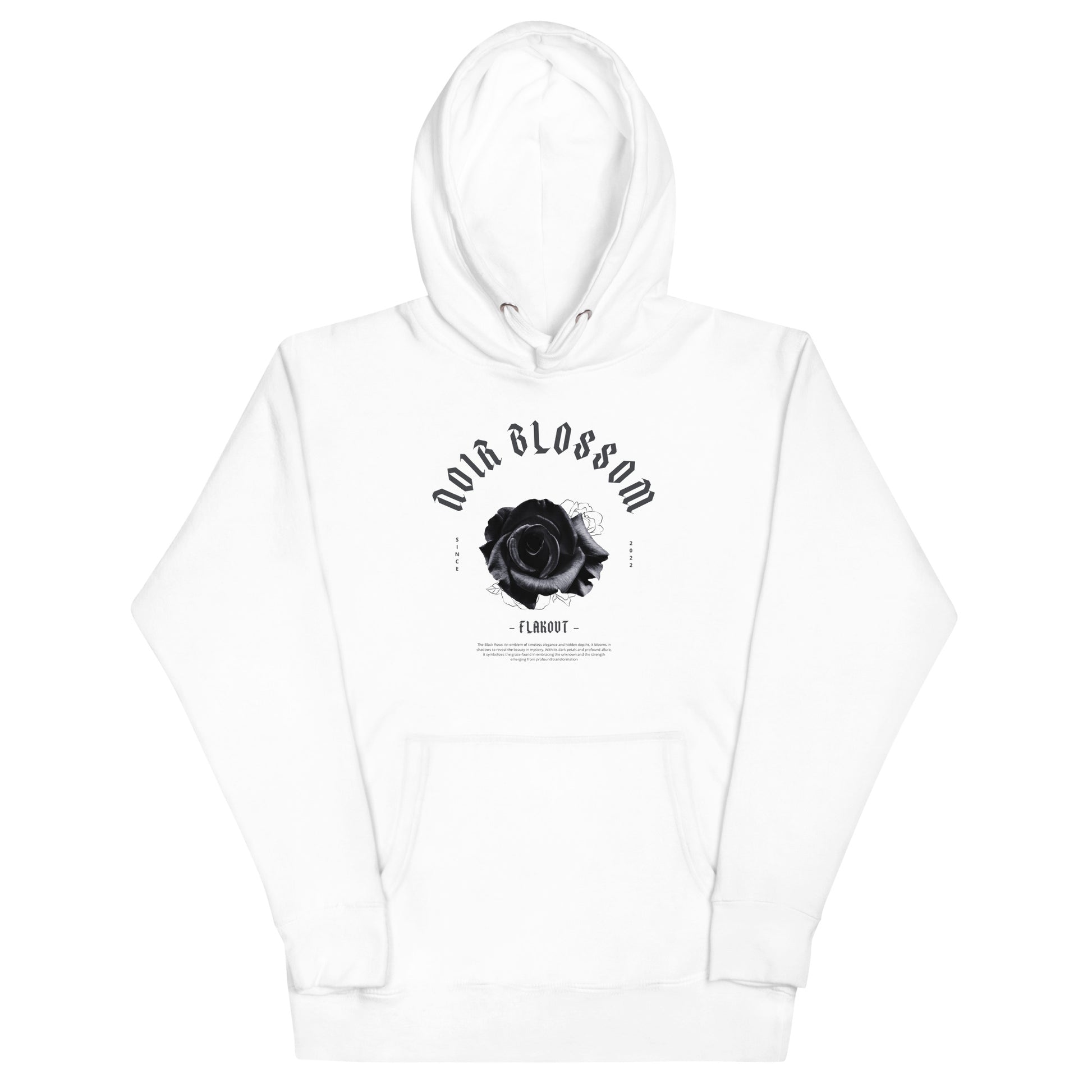 Noir Blossom Unisex Hoodie - FLAKOUT