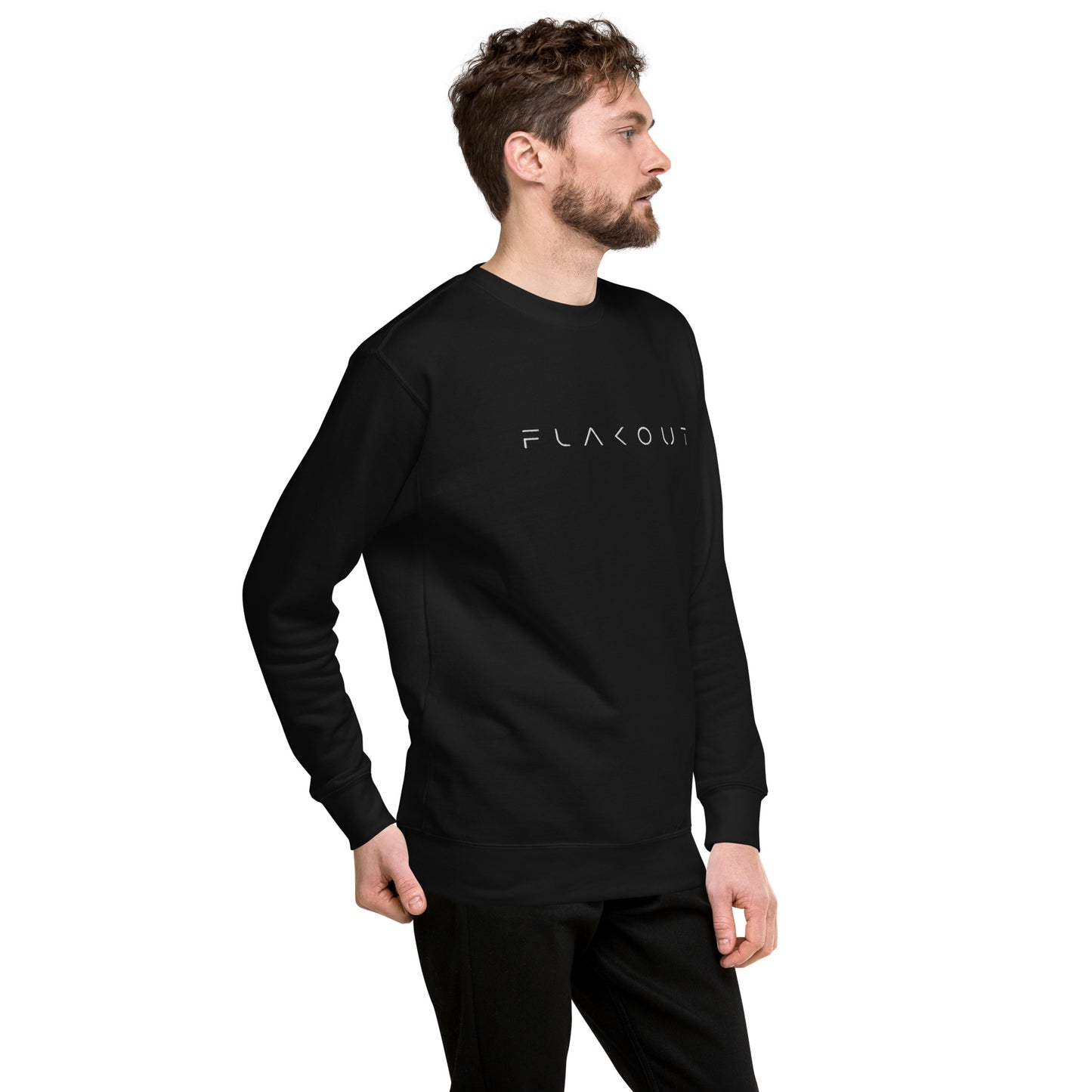 FLAKOUT Logo Embroidered Unisex Fleece Sweatshirt - FLAKOUT