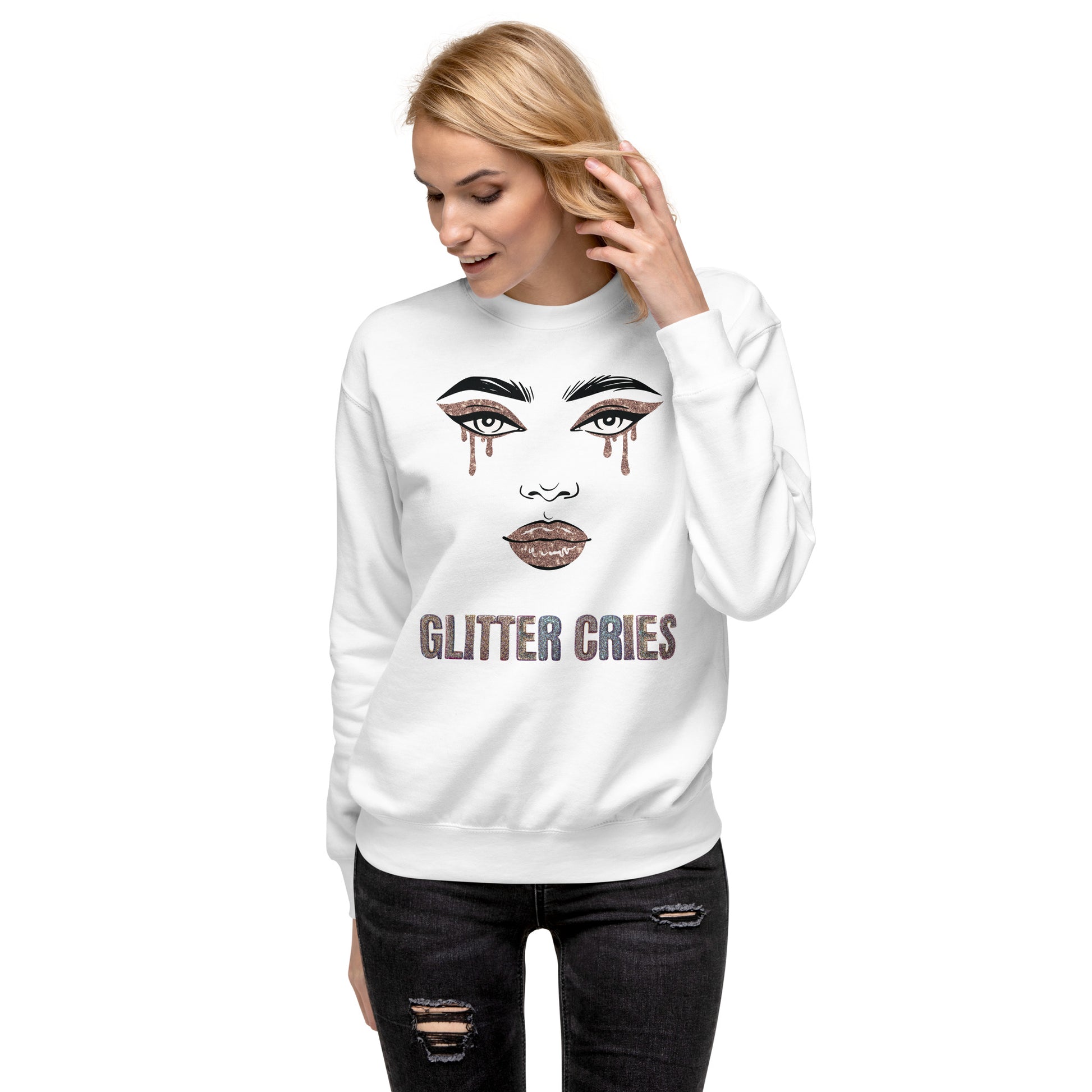 Glitter Cries Women's Fleece Sweatshirt - FLAKOUT