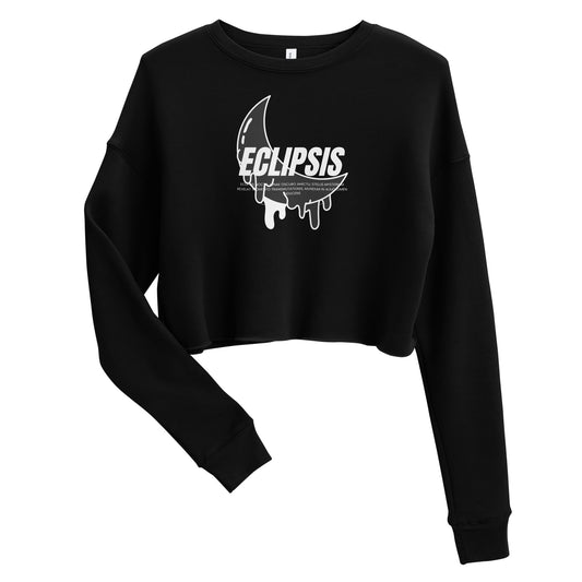 Lunar Eclipsis Women's Crop Sweatshirt - Black
