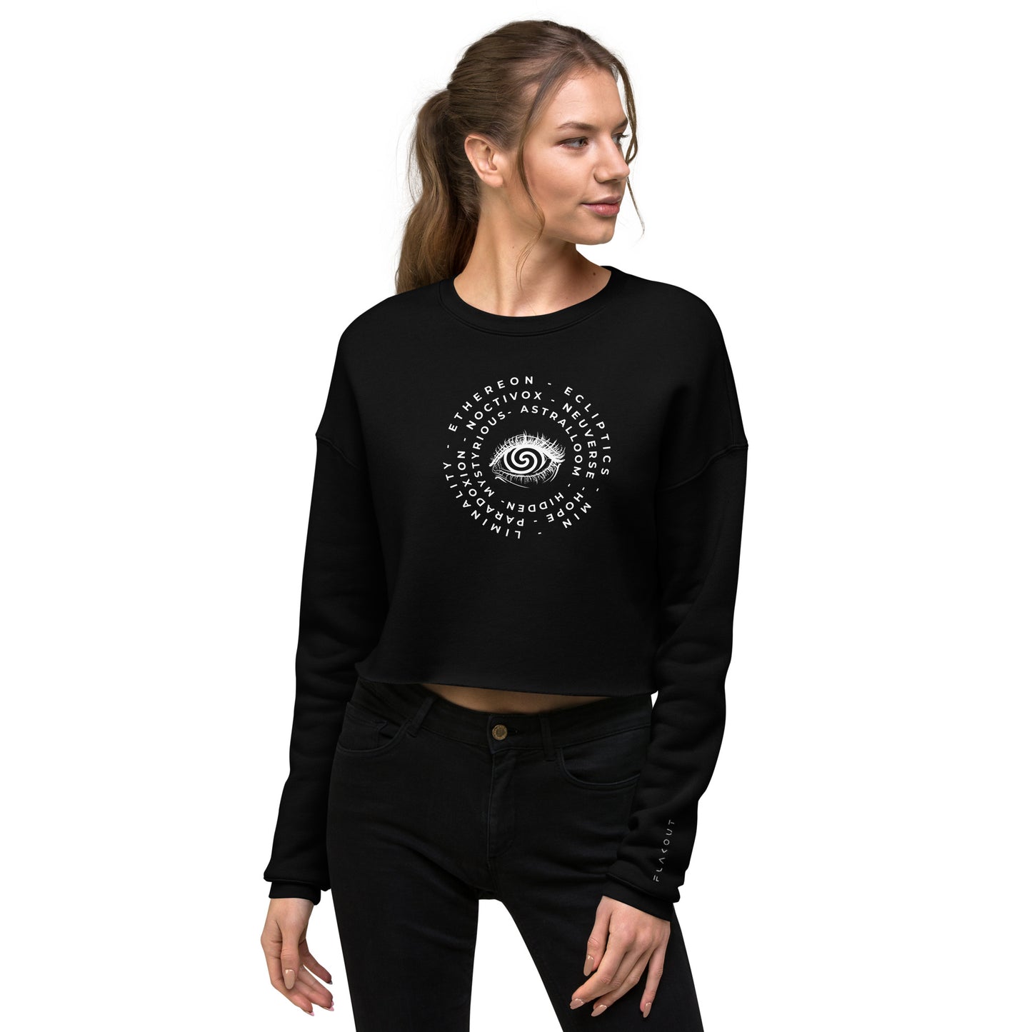 Hidden Truth Women's Crop Sweatshirt - FLAKOUT