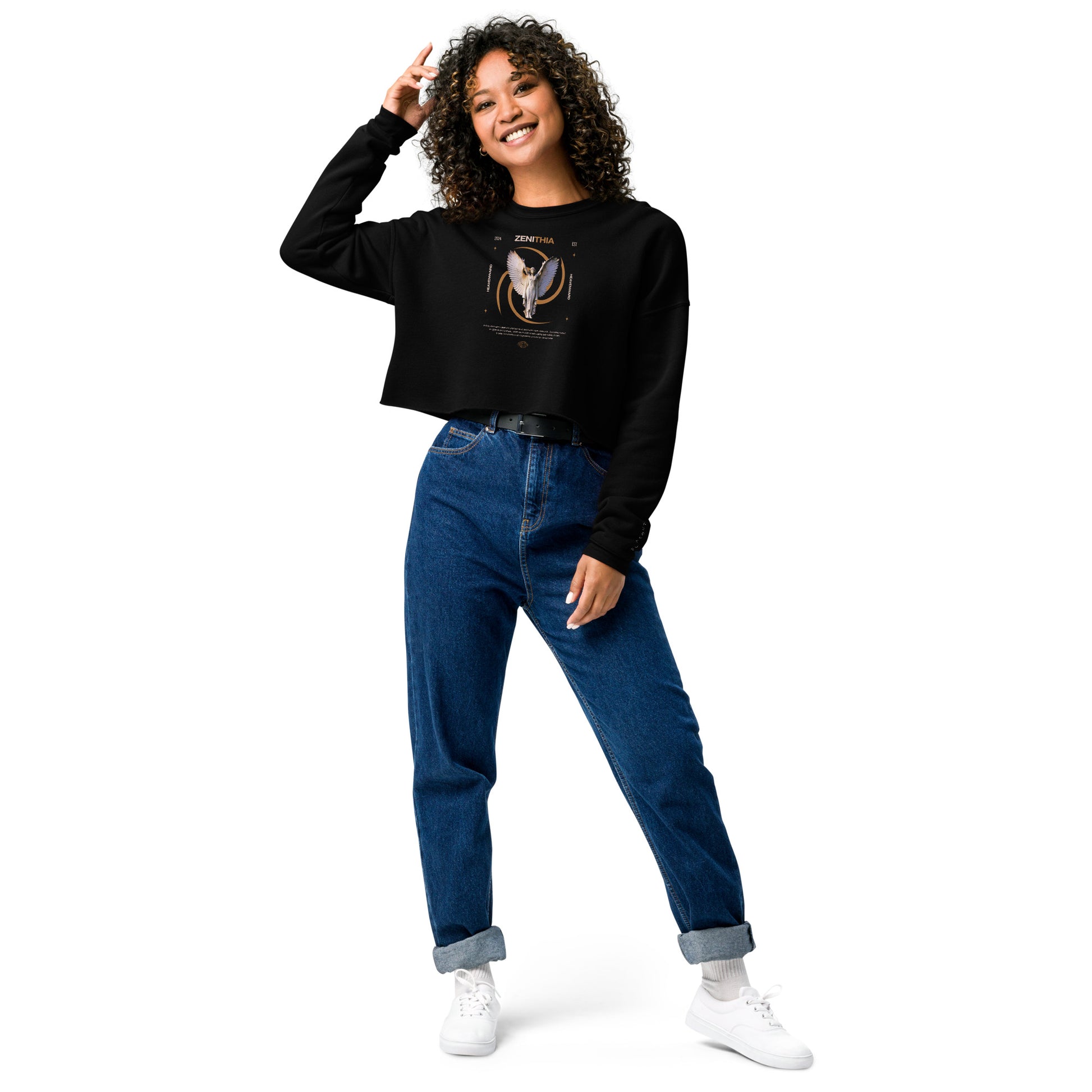 Zenithia Women's Crop Sweatshirt - FLAKOUT