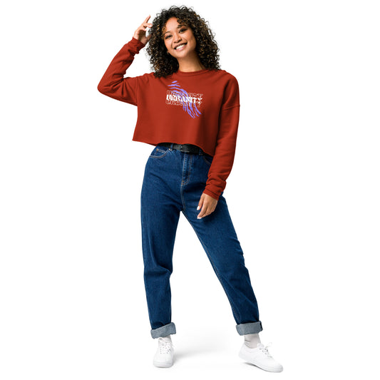 Streetwise Urbanity Women's Crop Sweatshirt - Brick