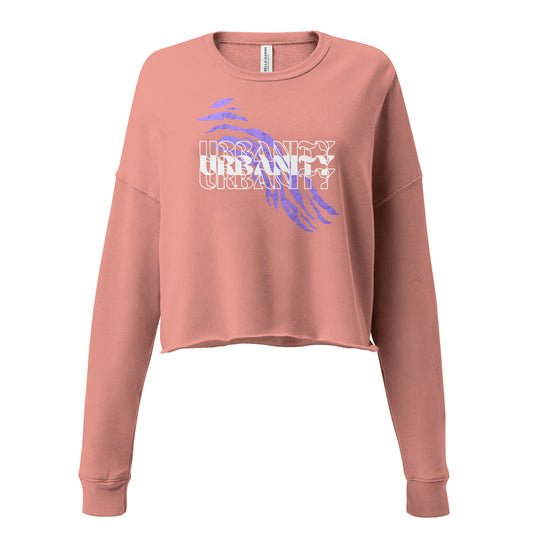 Streetwise Urbanity Women's Crop Sweatshirt - Mauve