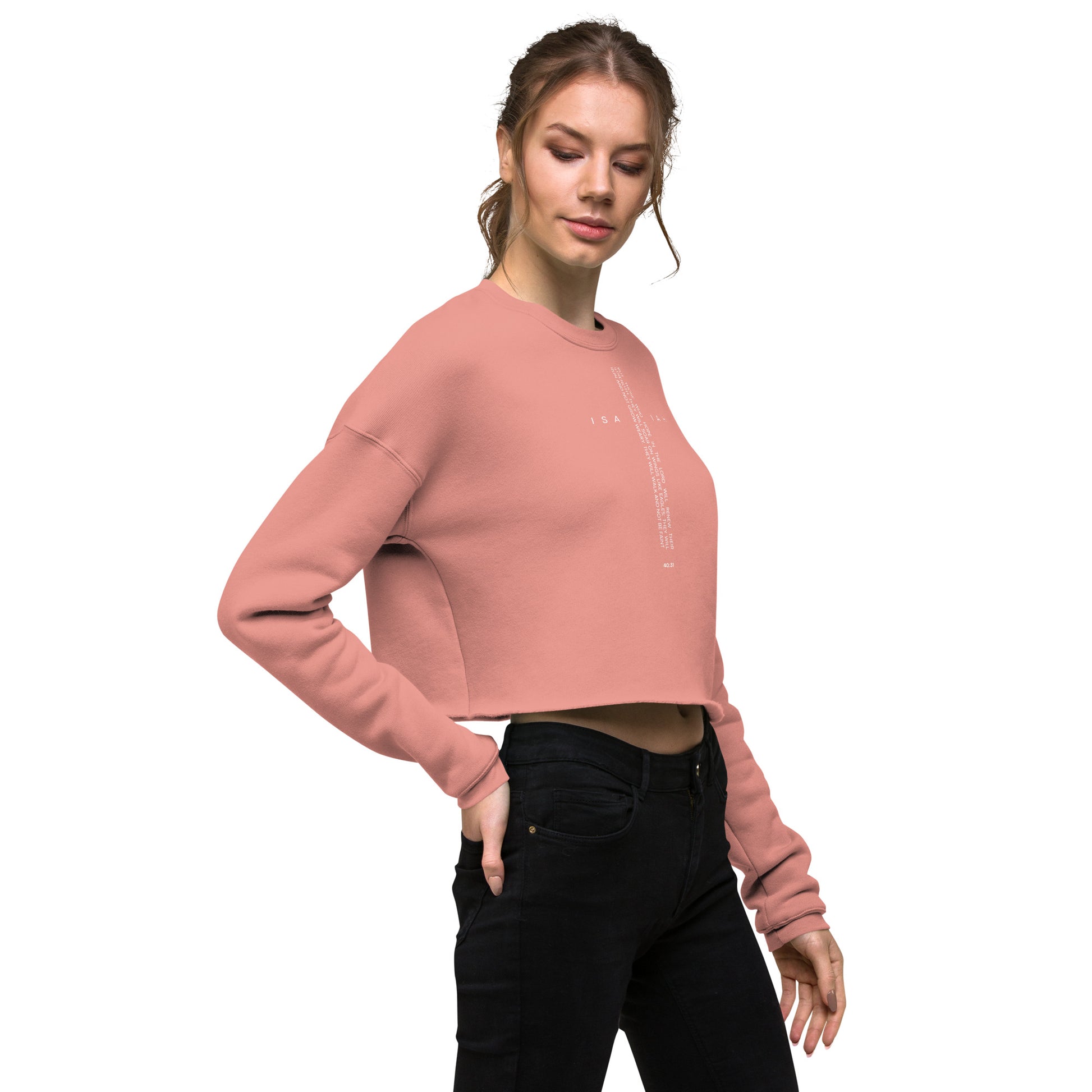 Isaiah 40:31 Women's Crop Sweatshirt - FLAKOUT