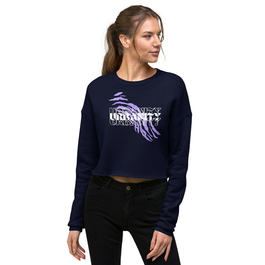 Streetwise Urbanity Women's Crop Sweatshirt - Navy