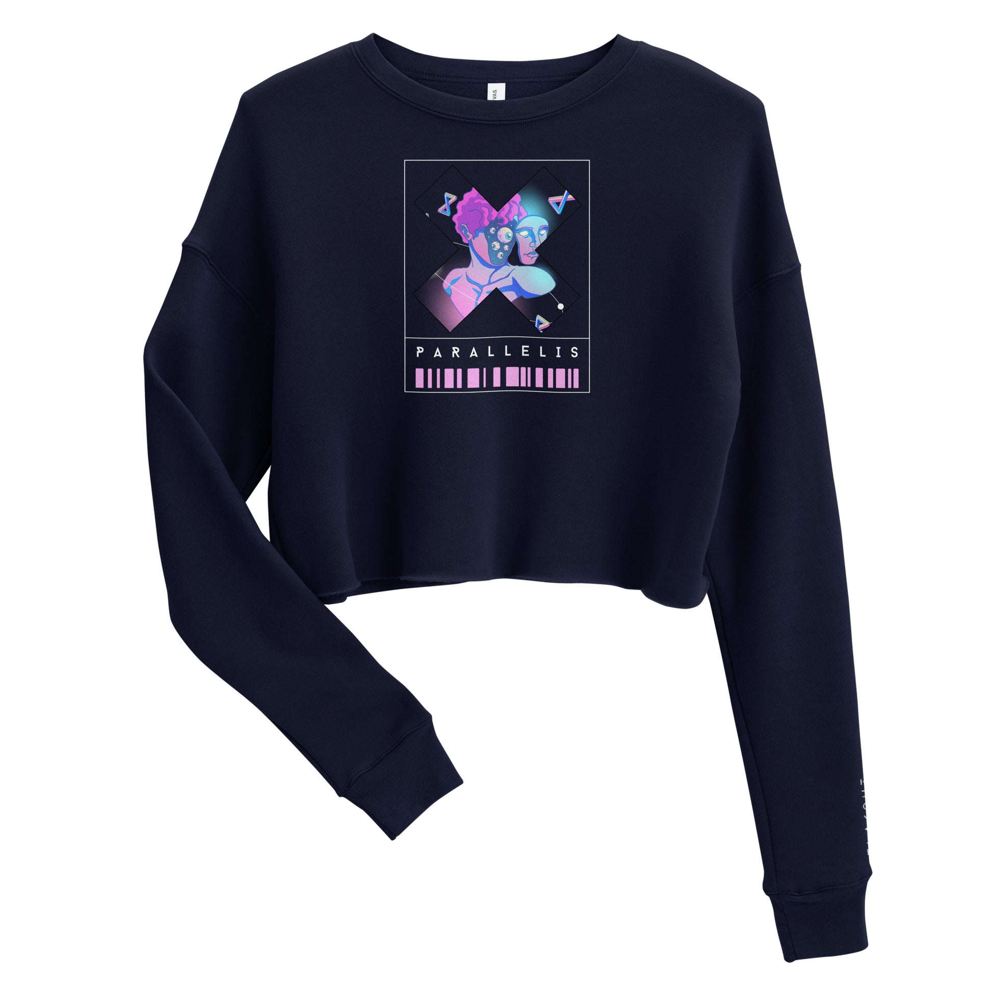 Parallelis Women's Crop Sweatshirt - FLAKOUT