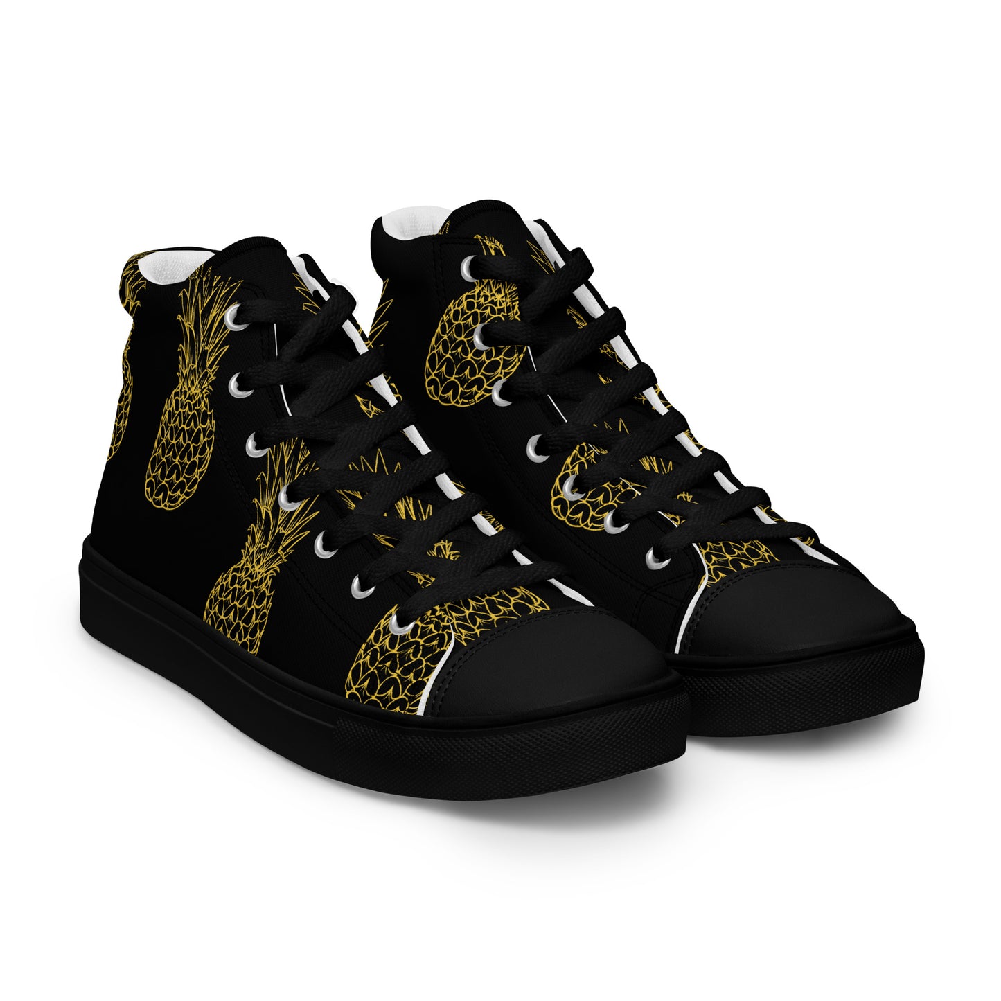 Pineapple Bliss Women's High Top Canvas Shoes
