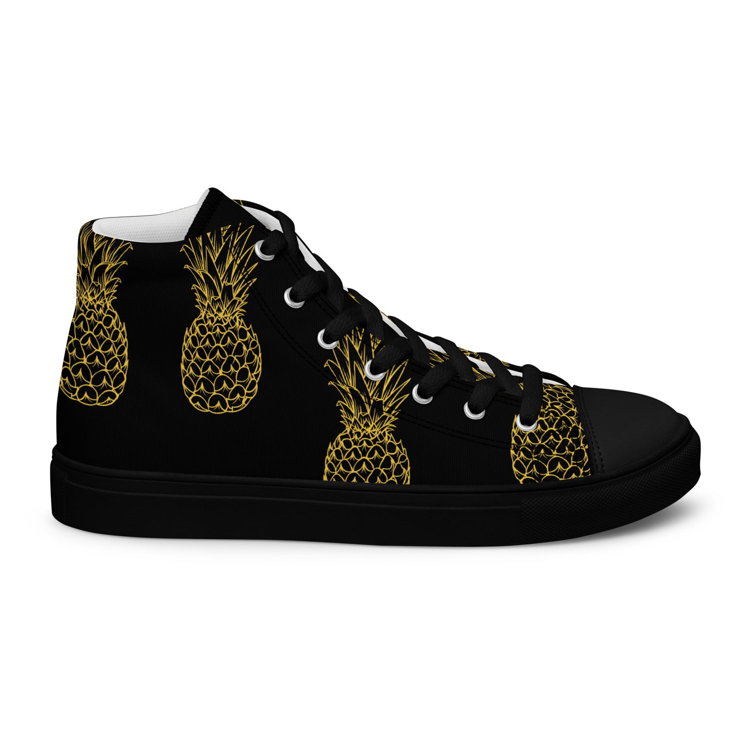 Pineapple Bliss Women's High Top Canvas Shoes