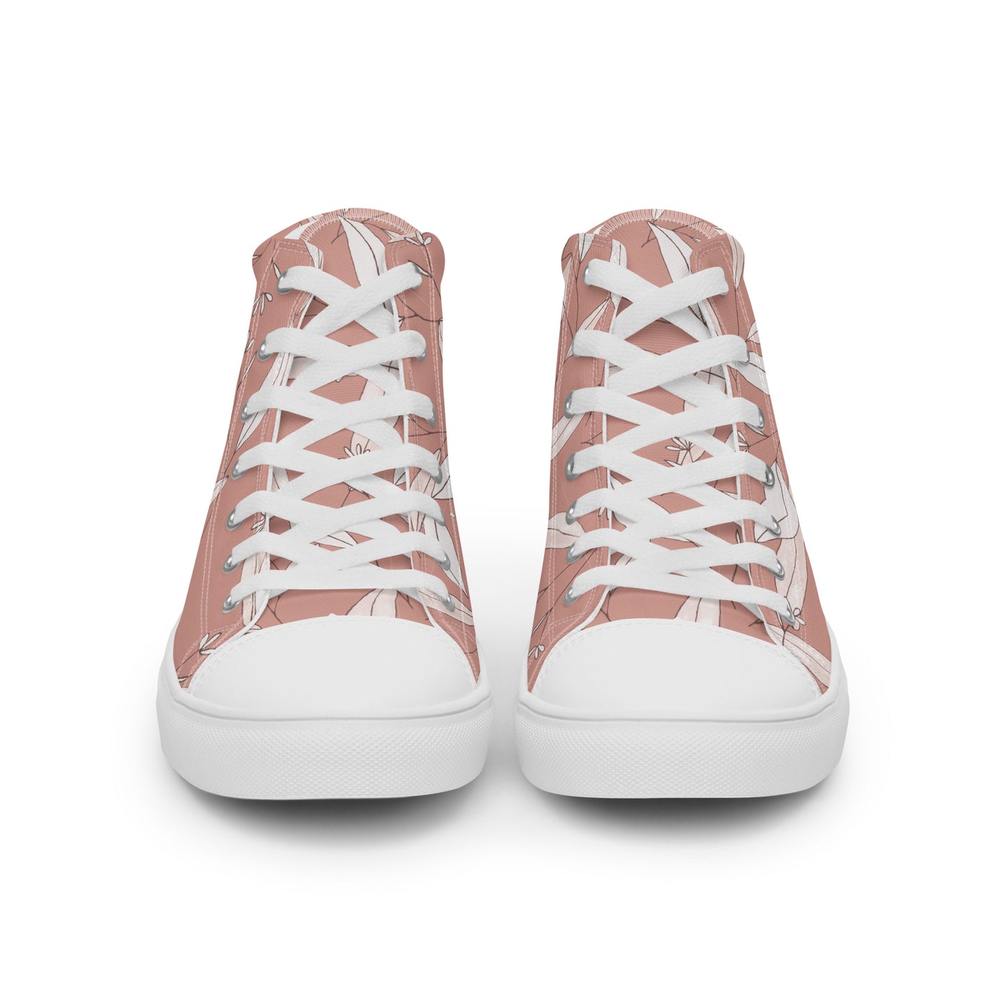 Feathered Finesse Women's High Top Canvas Shoes
