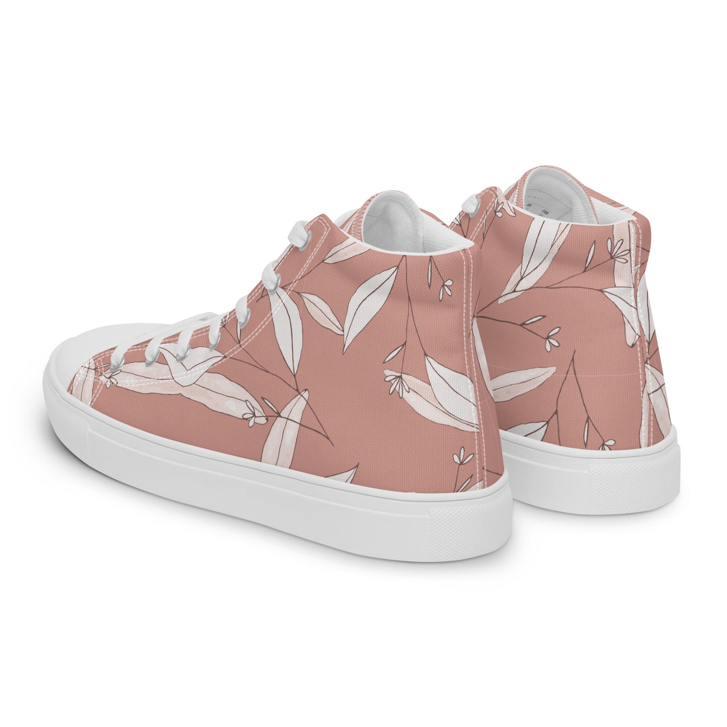 Feathered Finesse Women's High Top Canvas Shoes