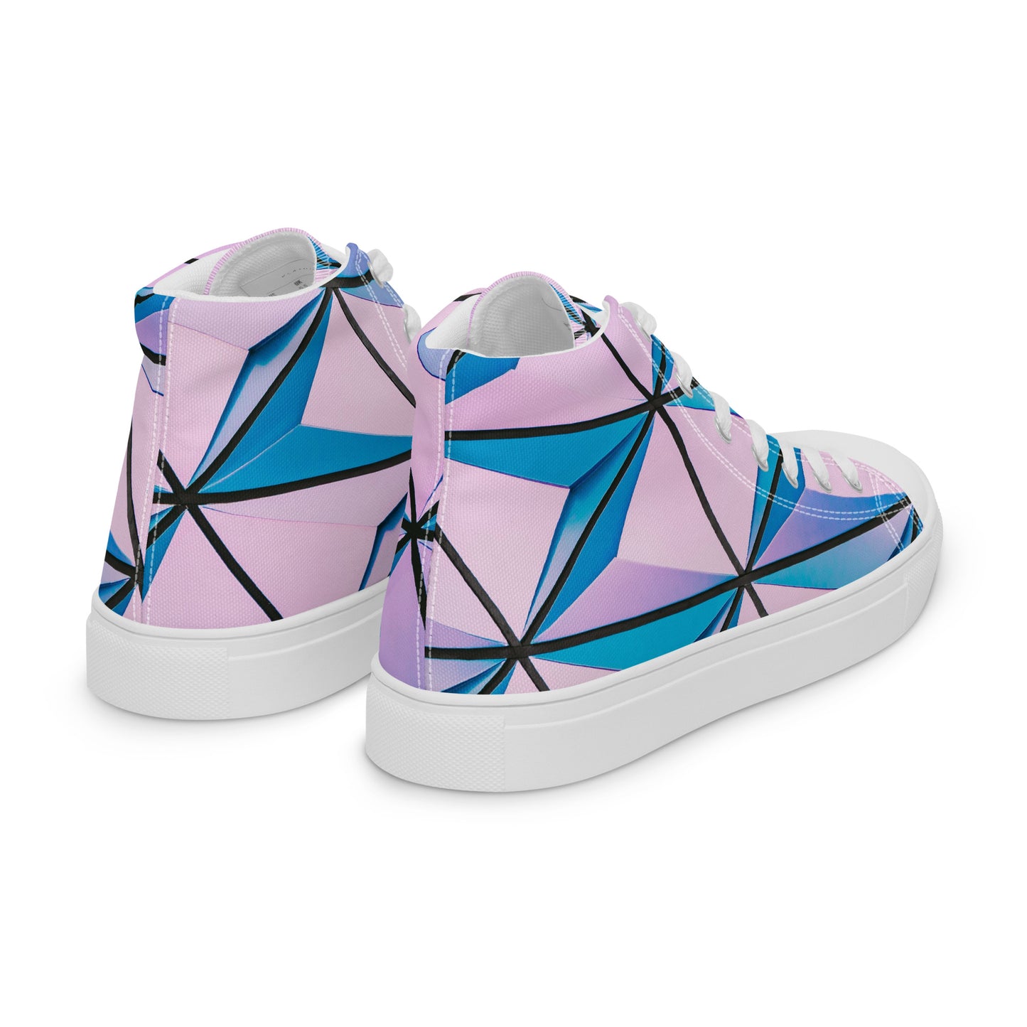 Lineage Of Angles Women's High Top Canvas Shoes