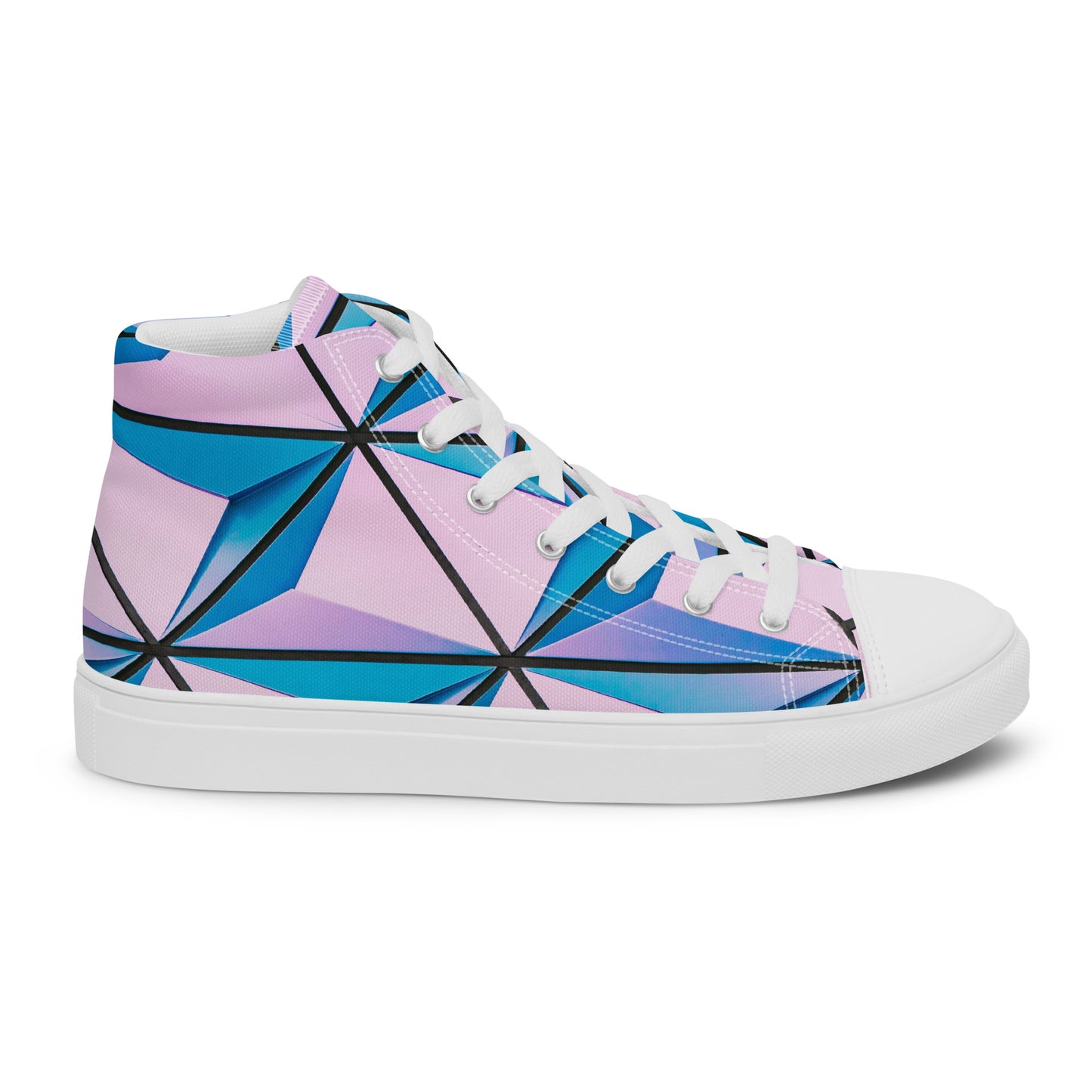 Lineage Of Angles Women's High Top Canvas Shoes