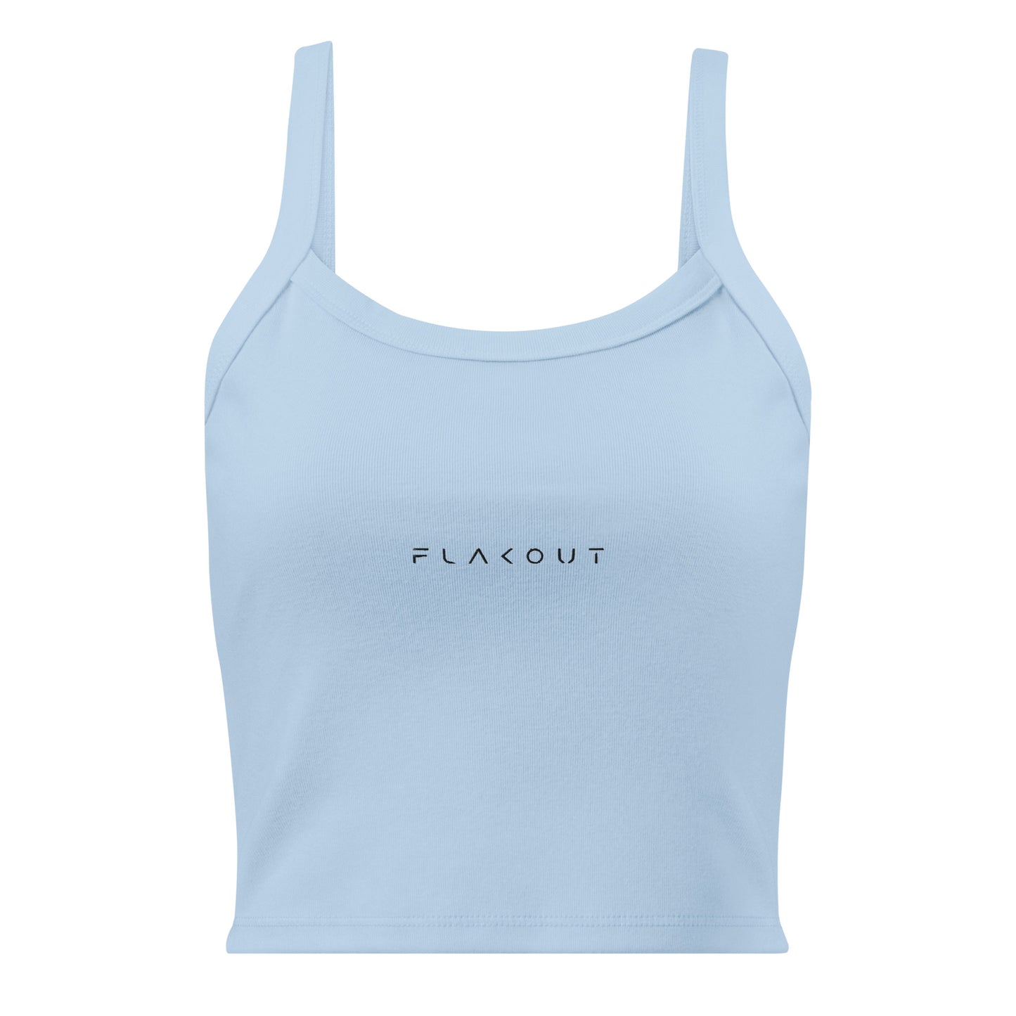 FLAKOUT Λογότυπο κεντημένο γυναικείο Micro-rib Tank Top