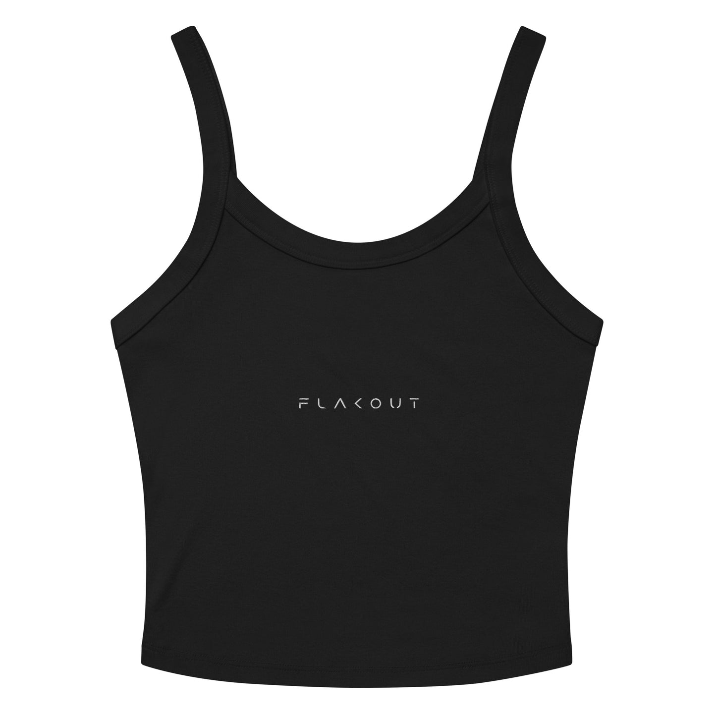 FLAKOUT Λογότυπο κεντημένο γυναικείο Micro-rib Tank Top