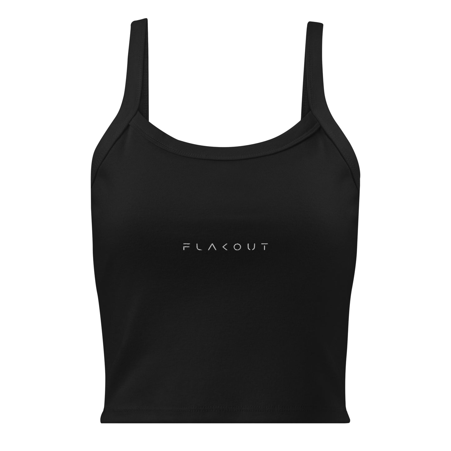 FLAKOUT Λογότυπο κεντημένο γυναικείο Micro-rib Tank Top