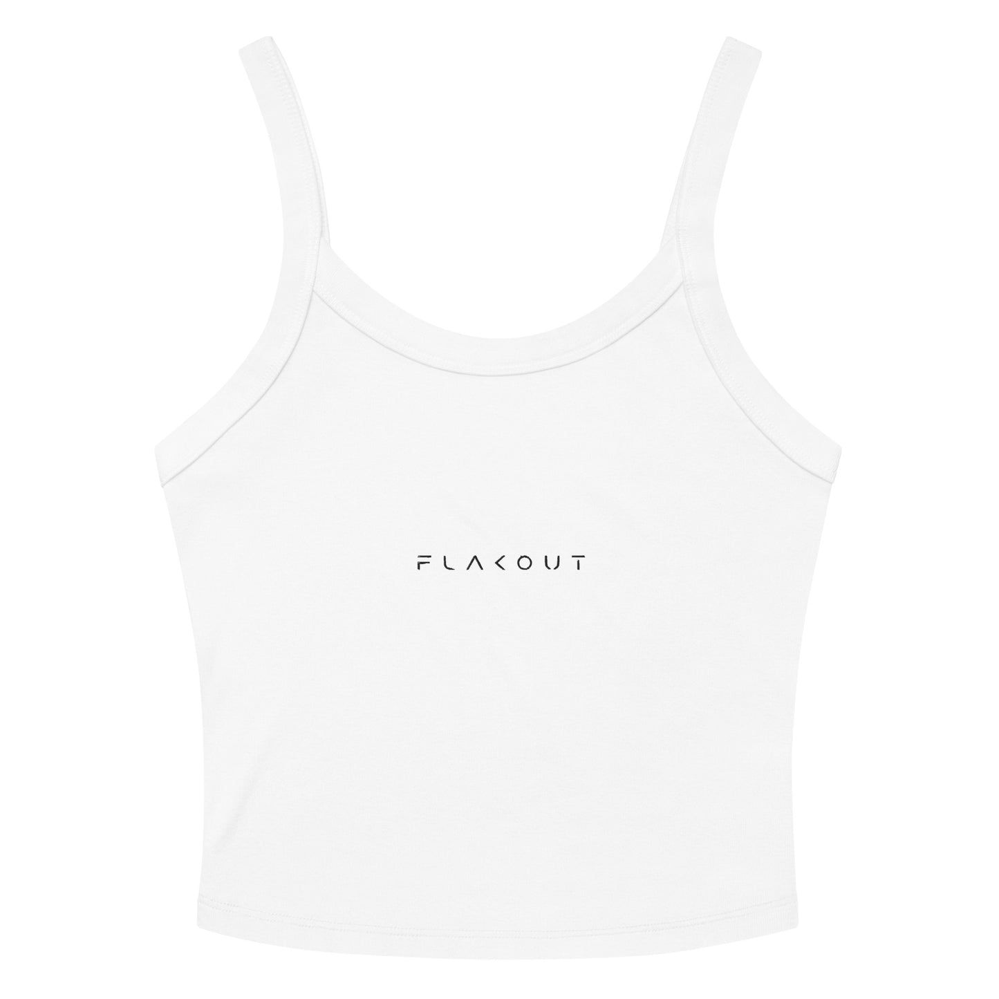 FLAKOUT Λογότυπο κεντημένο γυναικείο Micro-rib Tank Top