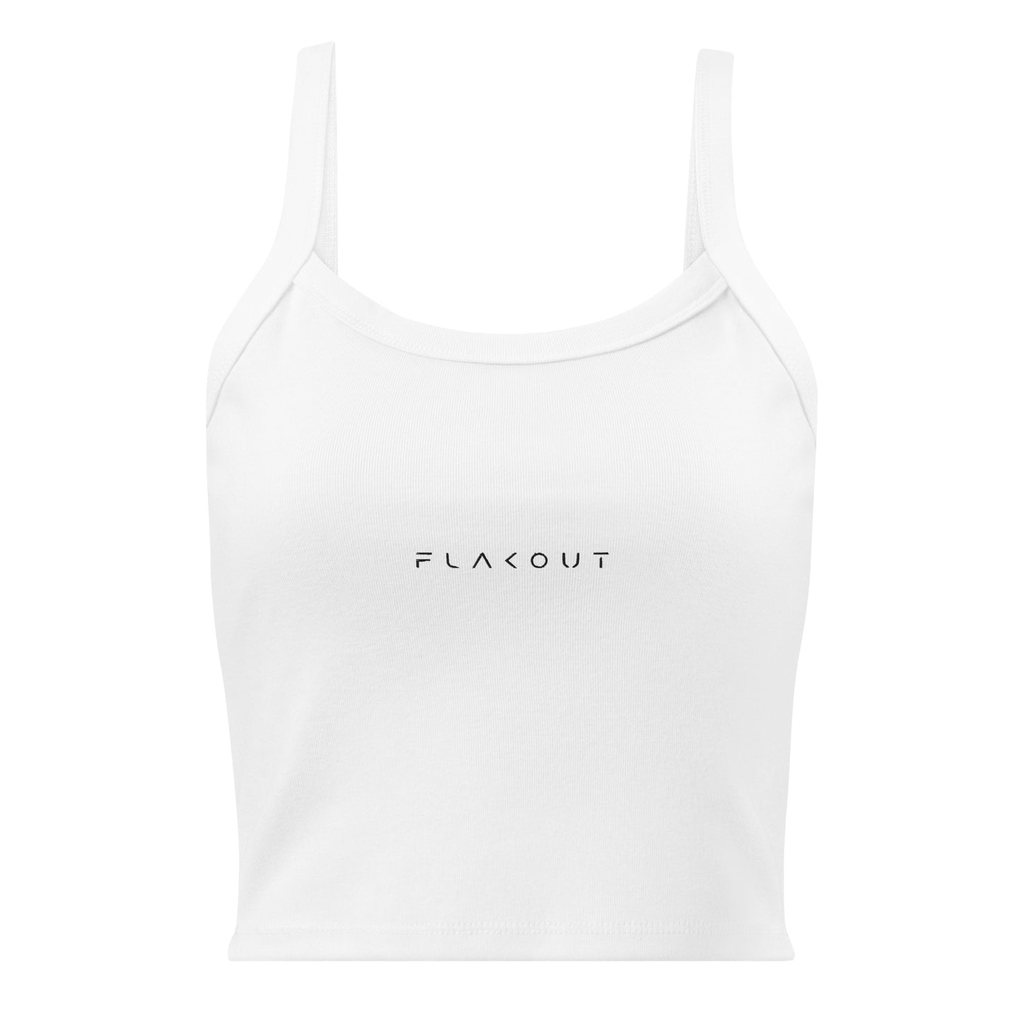 FLAKOUT Λογότυπο κεντημένο γυναικείο Micro-rib Tank Top